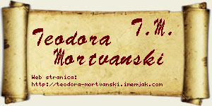 Teodora Mortvanski vizit kartica